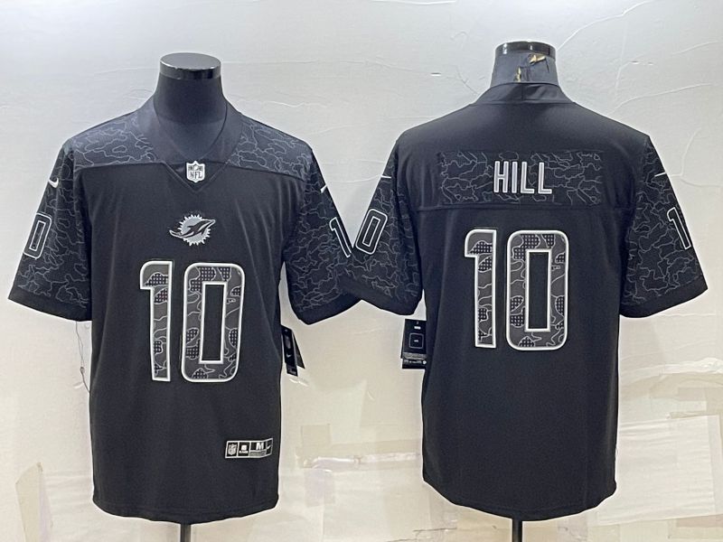 Men Miami Dolphins #10 Hill Black Reflector 2022 Nike Limited NFL Jersey->baltimore ravens->NFL Jersey